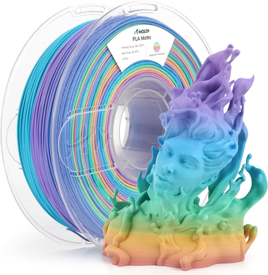 Amolen - PLA Matte Rainbow Filament 1.75mm, 1KG/2.2LB