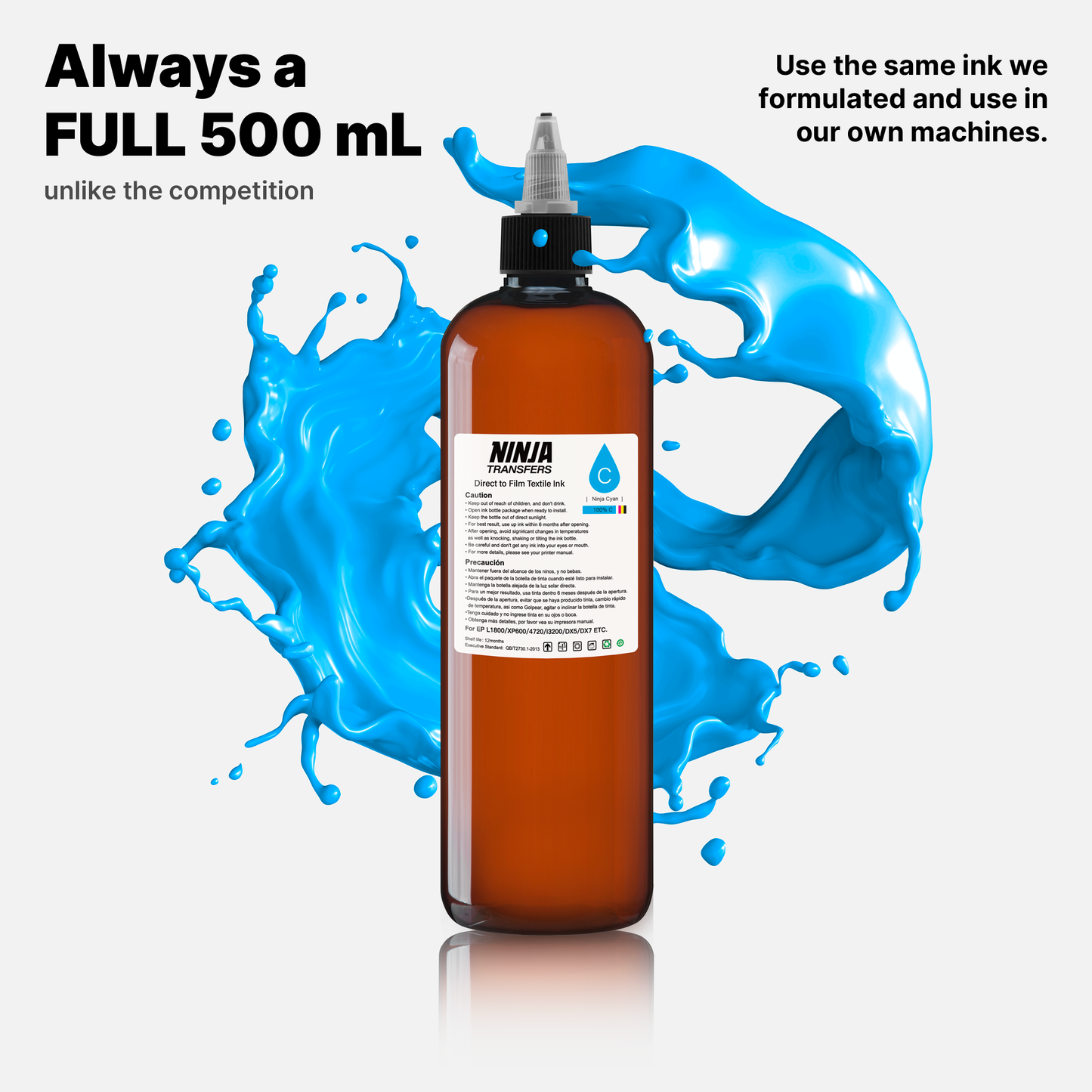Ninja Transfers - Premium DTF Cyan Ink