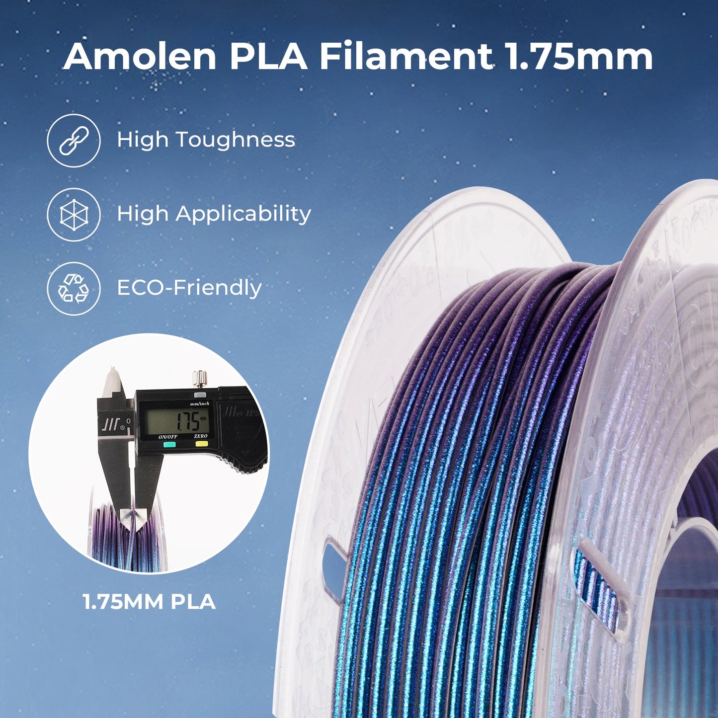 Amolen - PLA Galaxy / Sparkle & Shiny Variety Pack (4x200g)