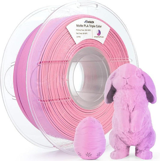 Amolen - PLA Matte Triple Filament 1.75mm, 1KG/2.2LB