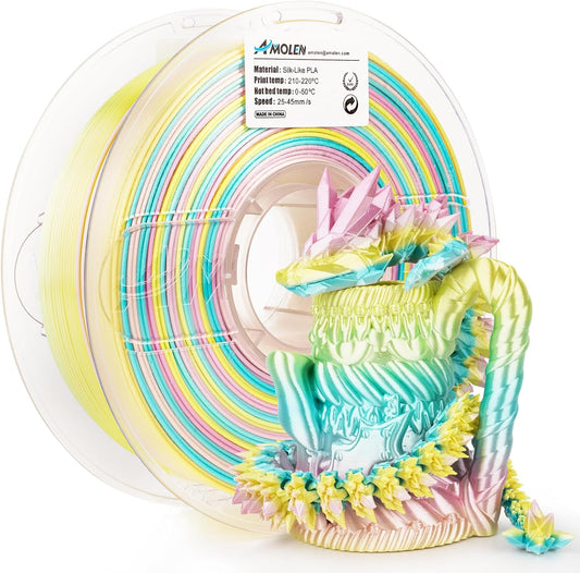 Amolen - PLA Silk Rainbow 1.75mm, 1KG/2.2LB