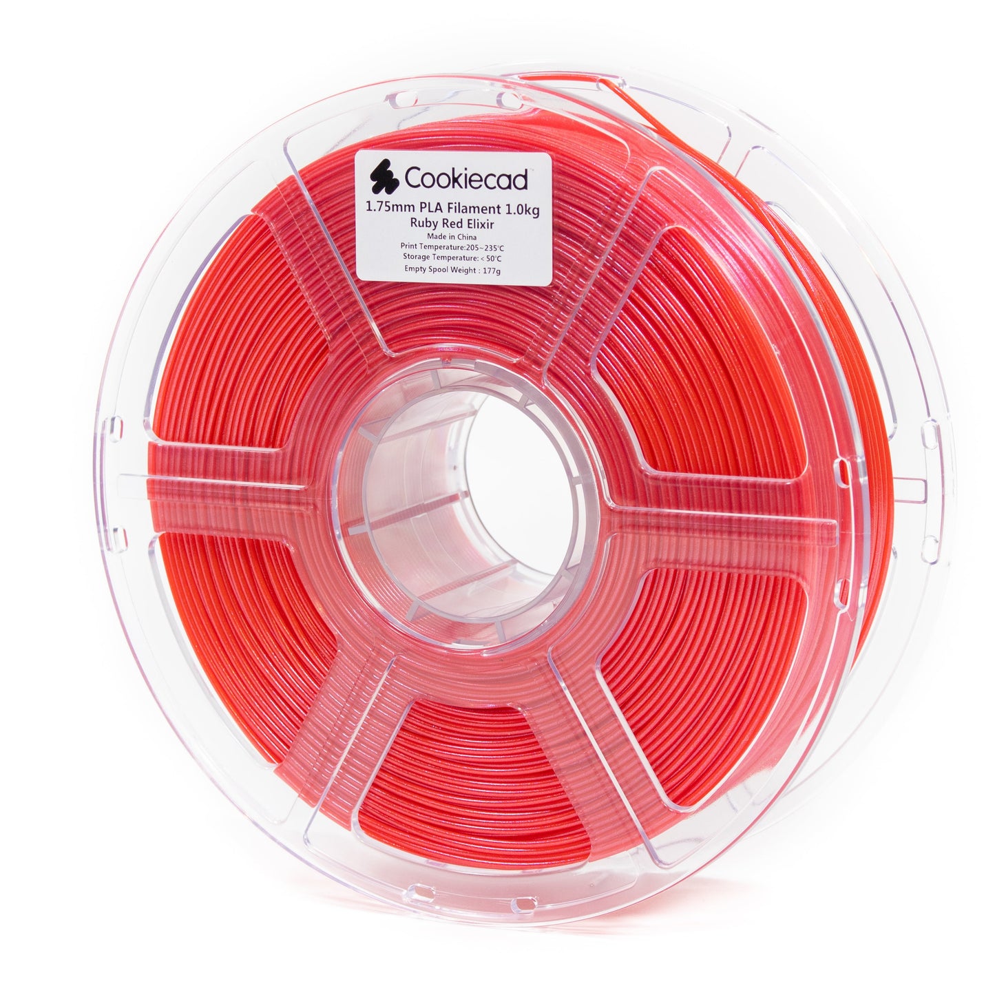 Cookiecad - Ruby Red Elixir PLA Filament (1.75mm, 1kg)