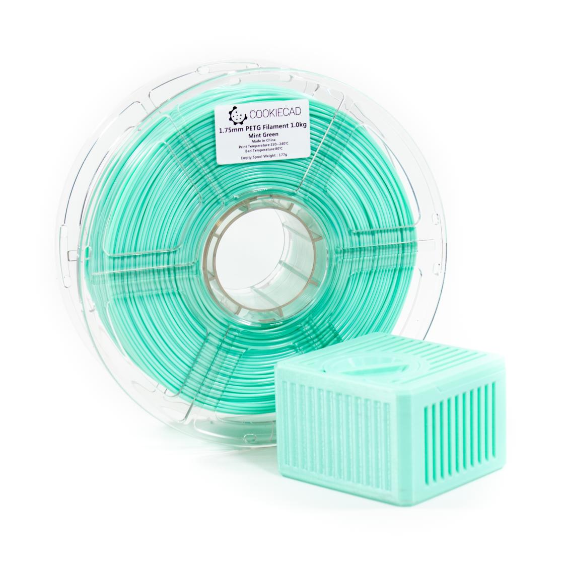 Cookiecad - Mint Green PETG Filament – 1.75mm (1kg)