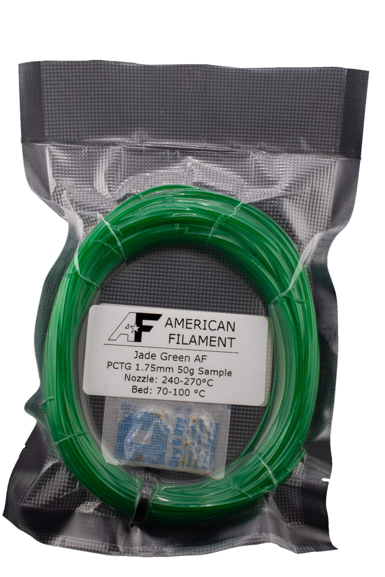 American Filament - Tough Professional PCTG Filament | Transparent Jade Green, 1.75mm (1kg)