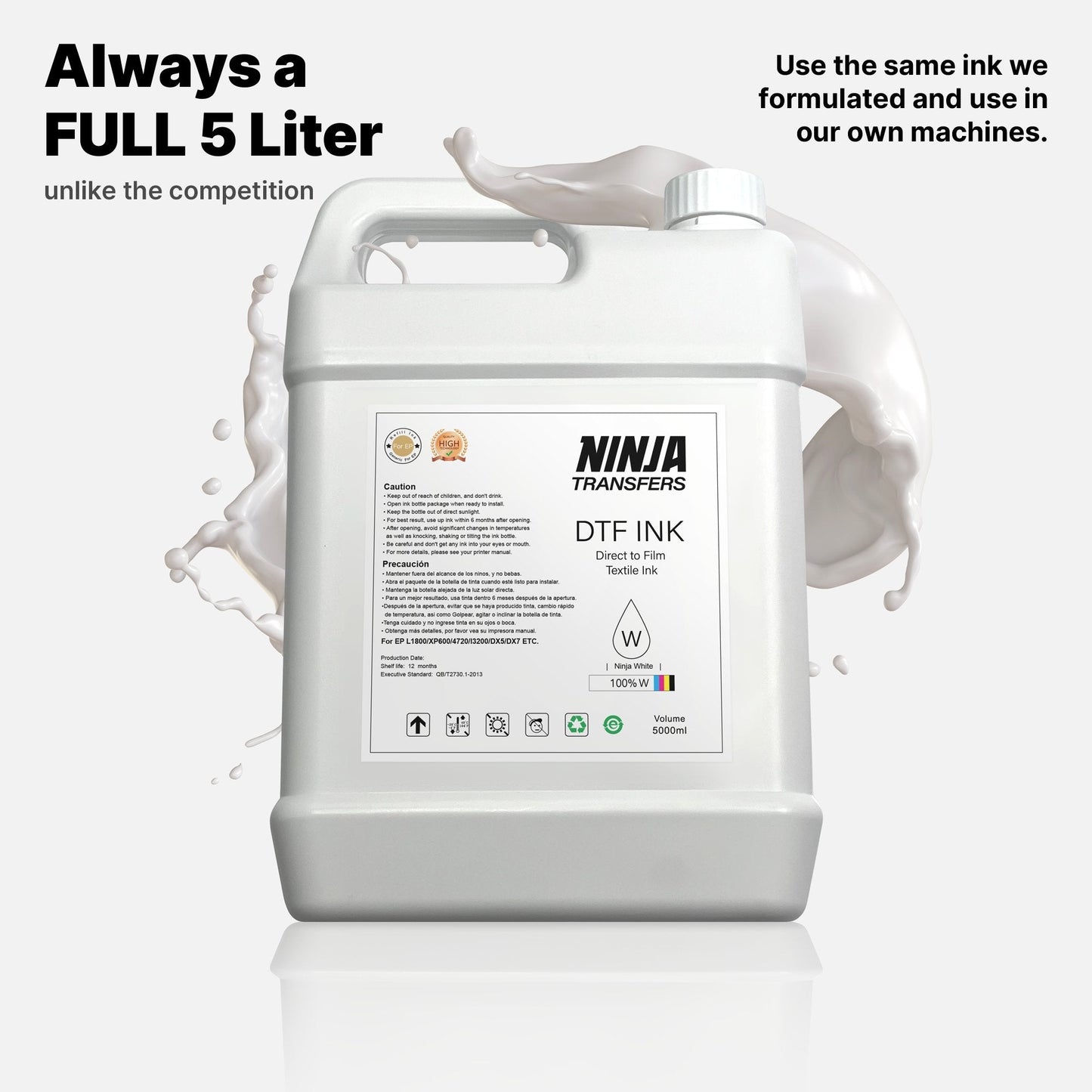 Ninja Transfers - Premium DTF White Ink