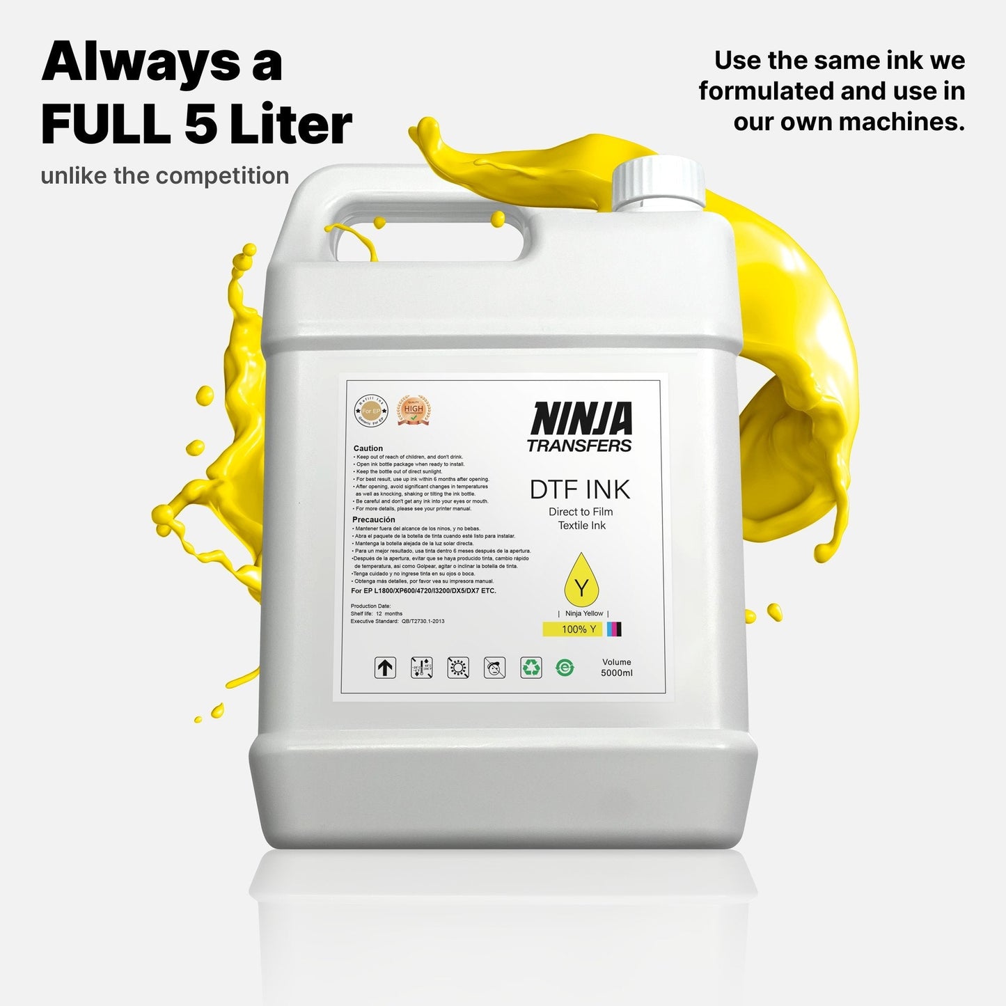 Ninja Transfers - Premium DTF Yellow Ink