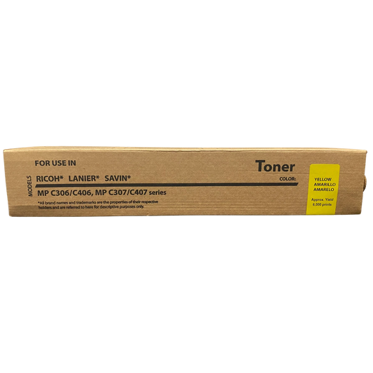 Yellow Generic Ricoh 842094 MP C406 Toner Cartridge - Made in Japan/USA