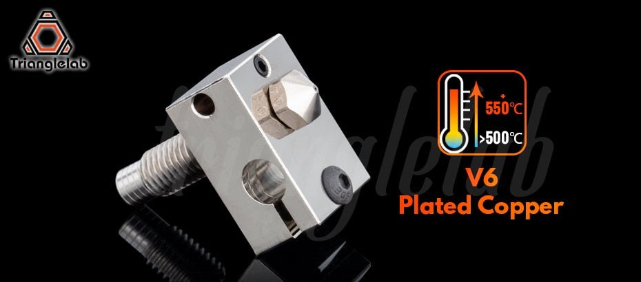 Trianglelab V6 Plated Copper & Titanium Alloy Hotend Kit (24V)