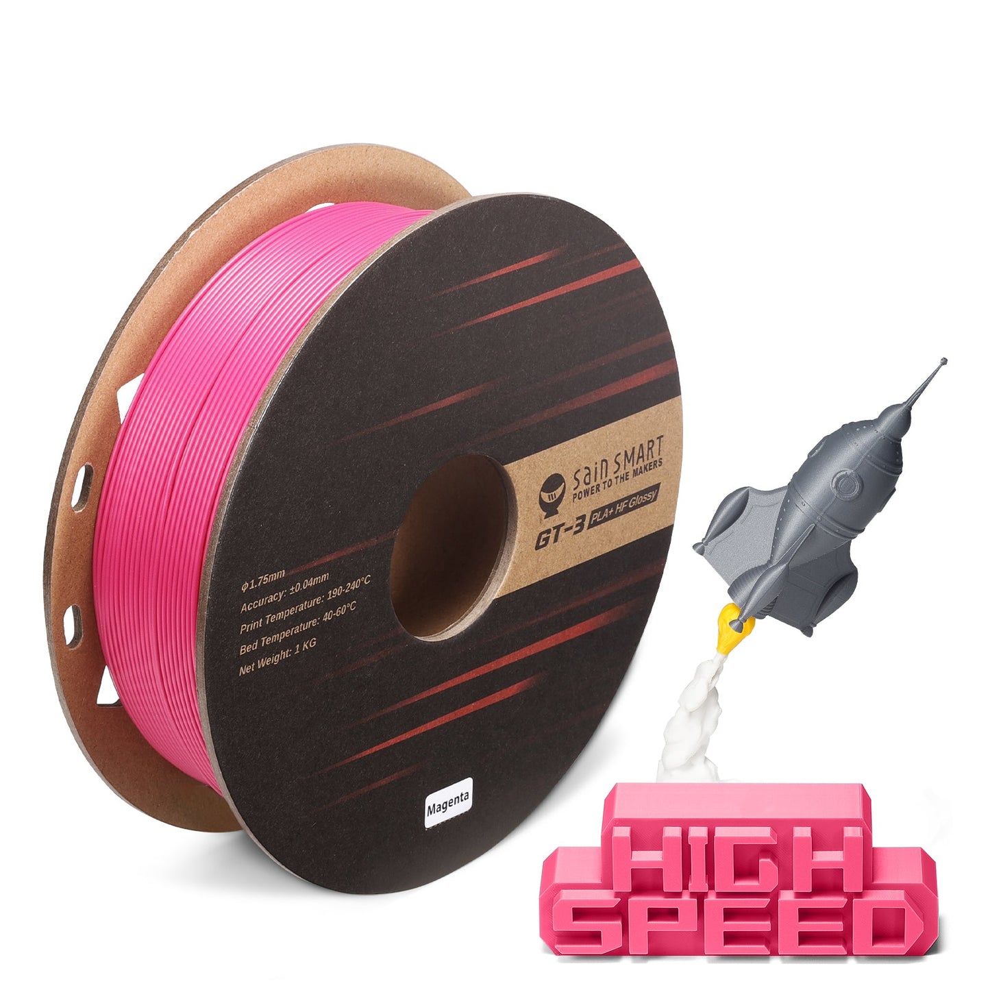 SainSmart - GT-3 High-Speed Glossy PLA+ Filament 1.75mm 1KG