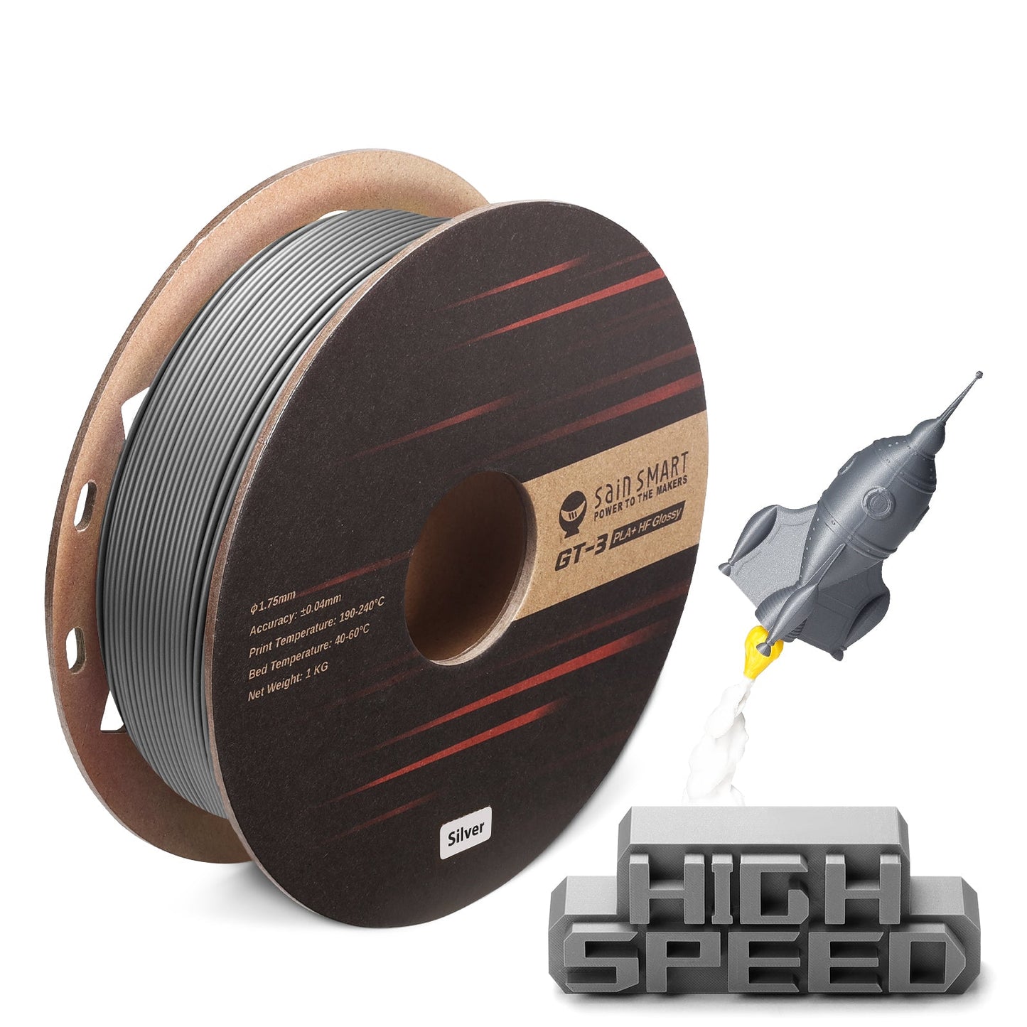 SainSmart - GT-3 High-Speed Glossy PLA+ Filament 1.75mm 1KG