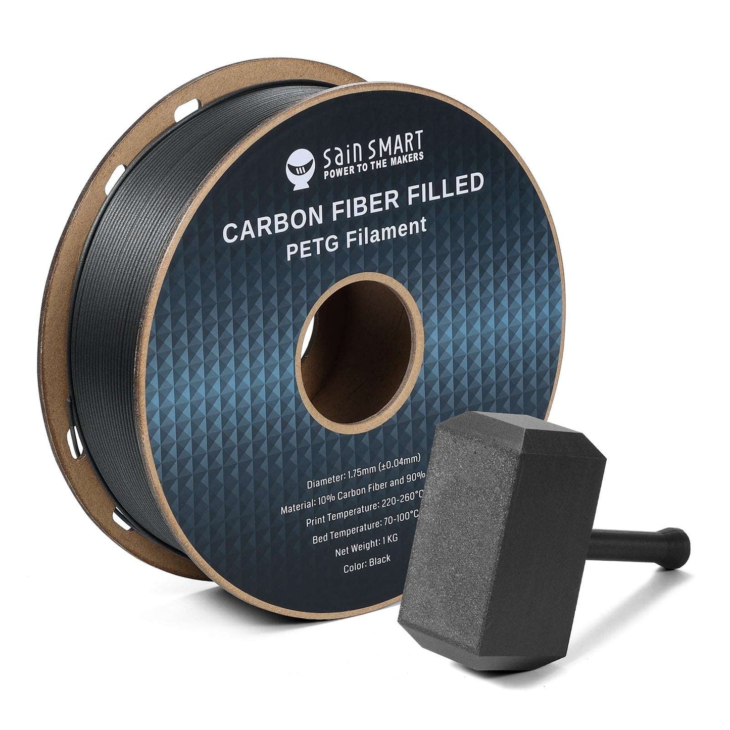 SainSmart - Carbon Fiber PETG Filament 1.75mm 1KG High-Strength