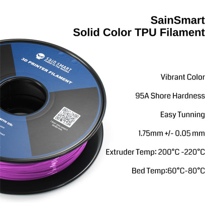 SainSmart - Flexible TPU Filament 1.75mm 95A Neon Magenta 800g
