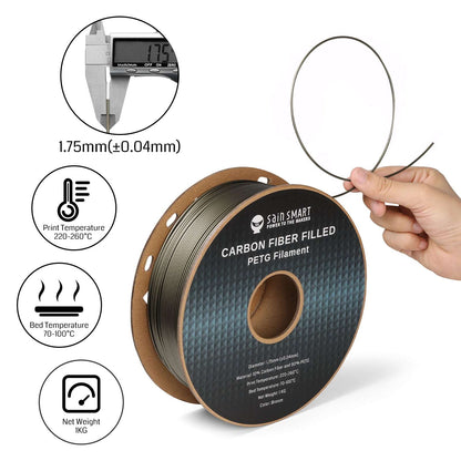 SainSmart - Carbon Fiber PETG Filament 1.75mm 1KG High-Strength