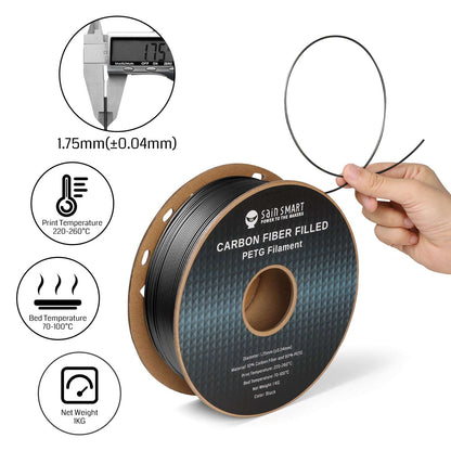 SainSmart - Carbon Fiber PETG Filament 1.75mm 1KG High-Strength