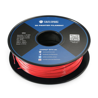 SainSmart - Neon Scarlet Cyberpunk TPU Flexible 3D Printer Filament | 1.75mm, 0.8kg