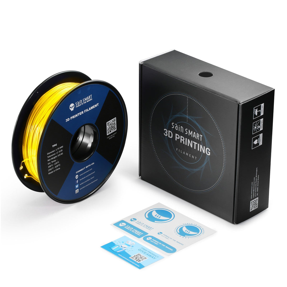 SainSmart - Neon Color TPU Filament Bundle Kit - Cyberpunk Series (1.75mm, 0.8kg x 5 Spools)