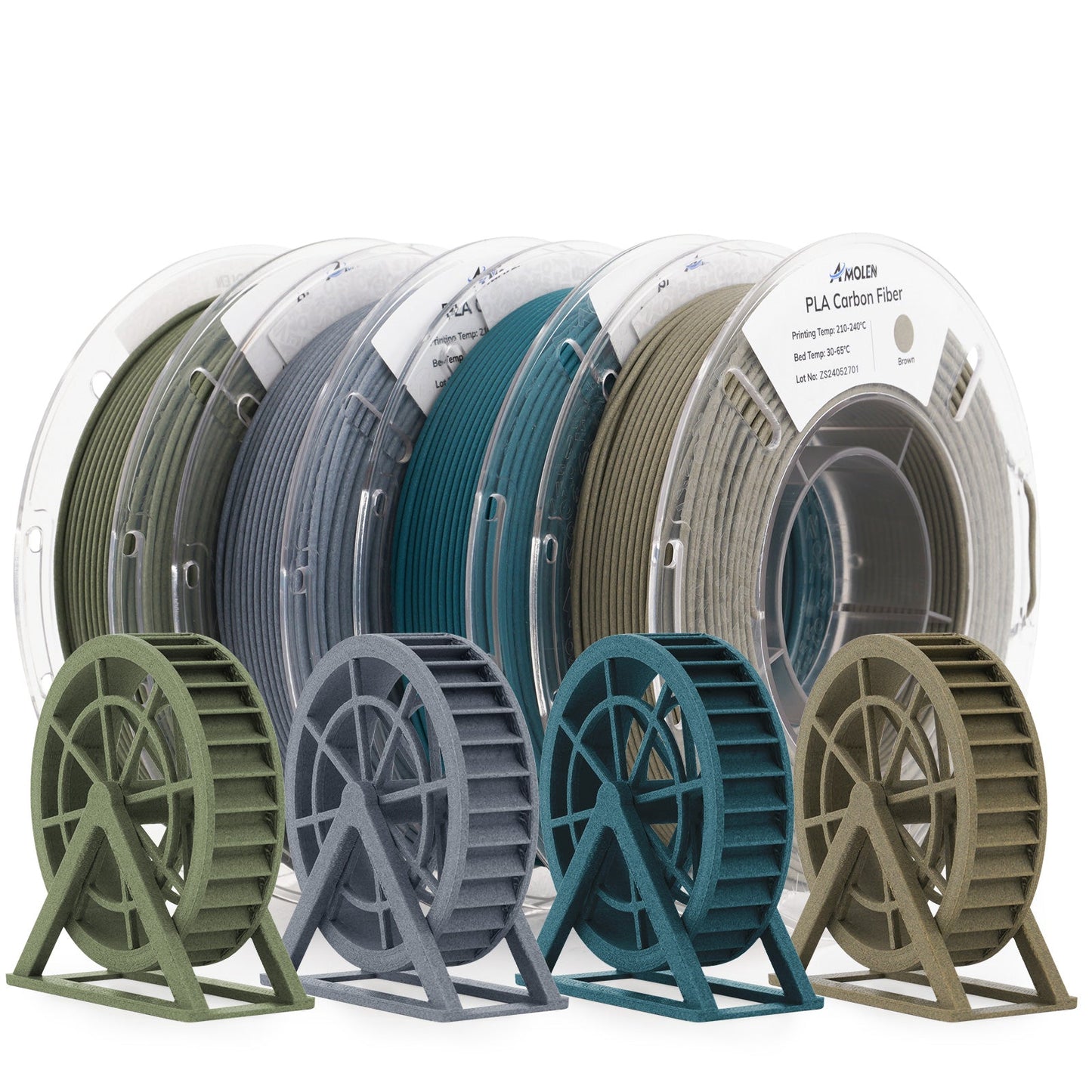 Amolen - PLA Carbon Fiber Variety Pack (4x200g) - 1.75MM