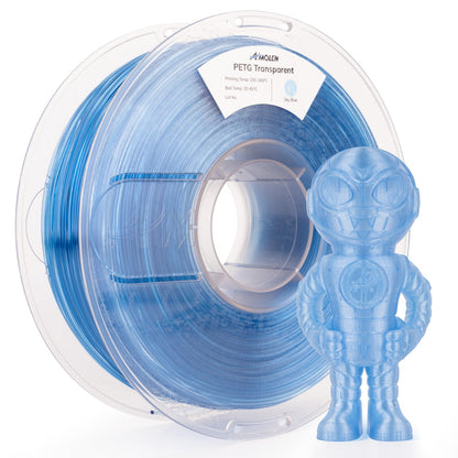 Amolen - PETG Transparent 1.75mm, 1KG/2.2LB