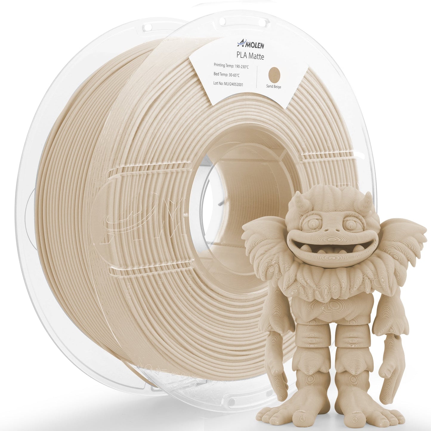 Amolen - PLA Matte Basic 1.75mm, 1KG/2.2LB