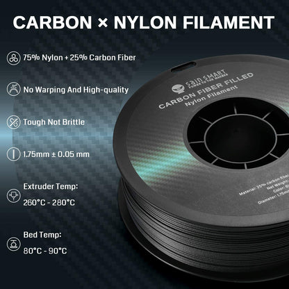 SainSmart - High-Strength Nylon Carbon Fiber Filament 1.75mm Black