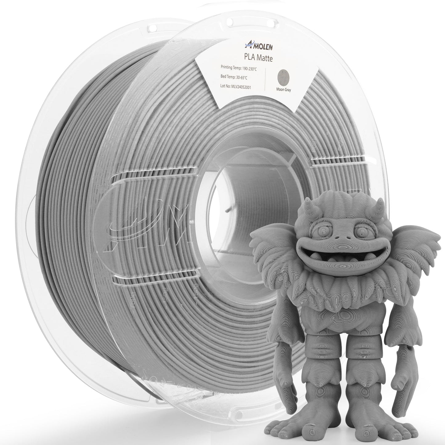 Amolen - PLA Matte Basic 1.75mm, 1KG/2.2LB