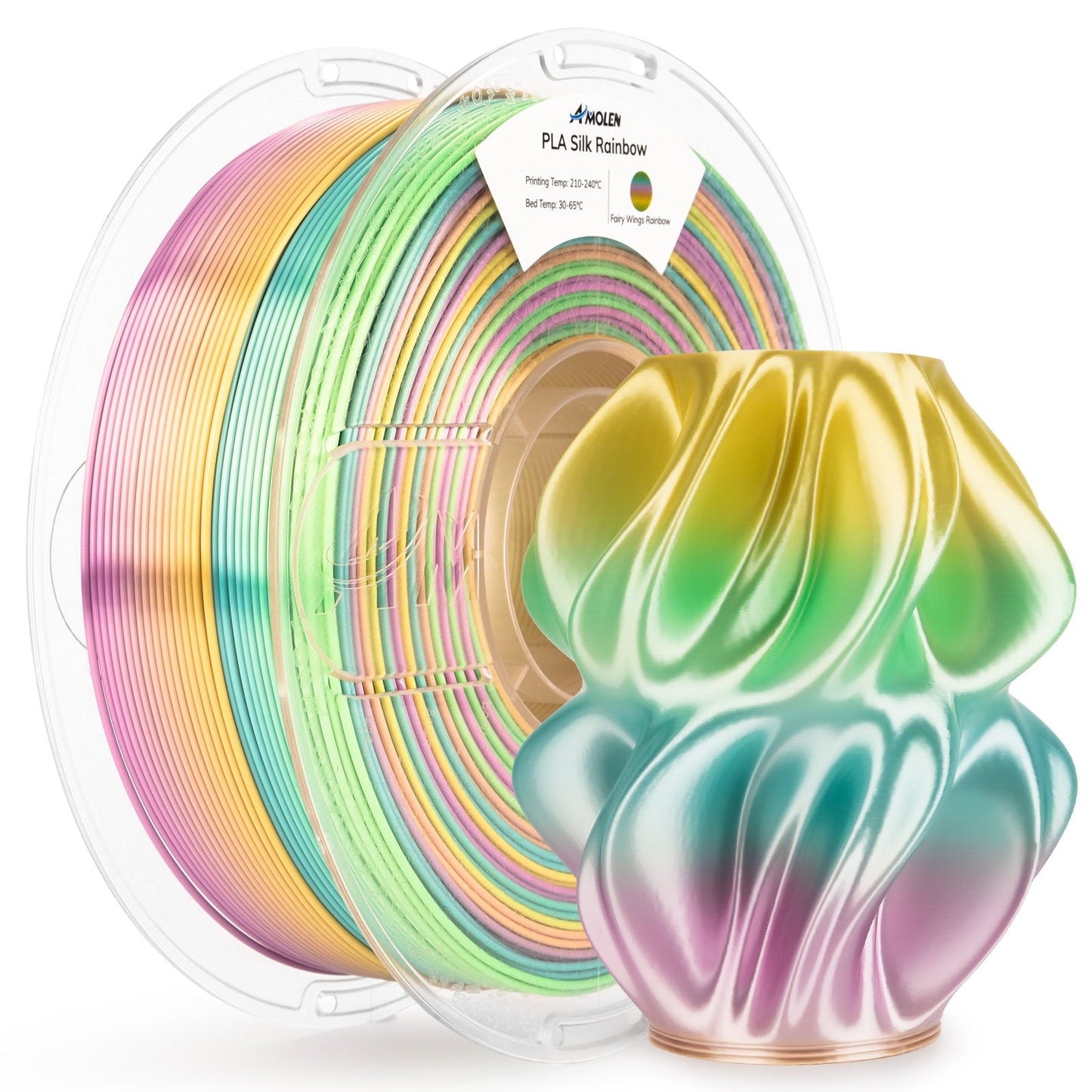 Amolen - PLA Silk Rainbow 1.75mm, 1KG/2.2LB