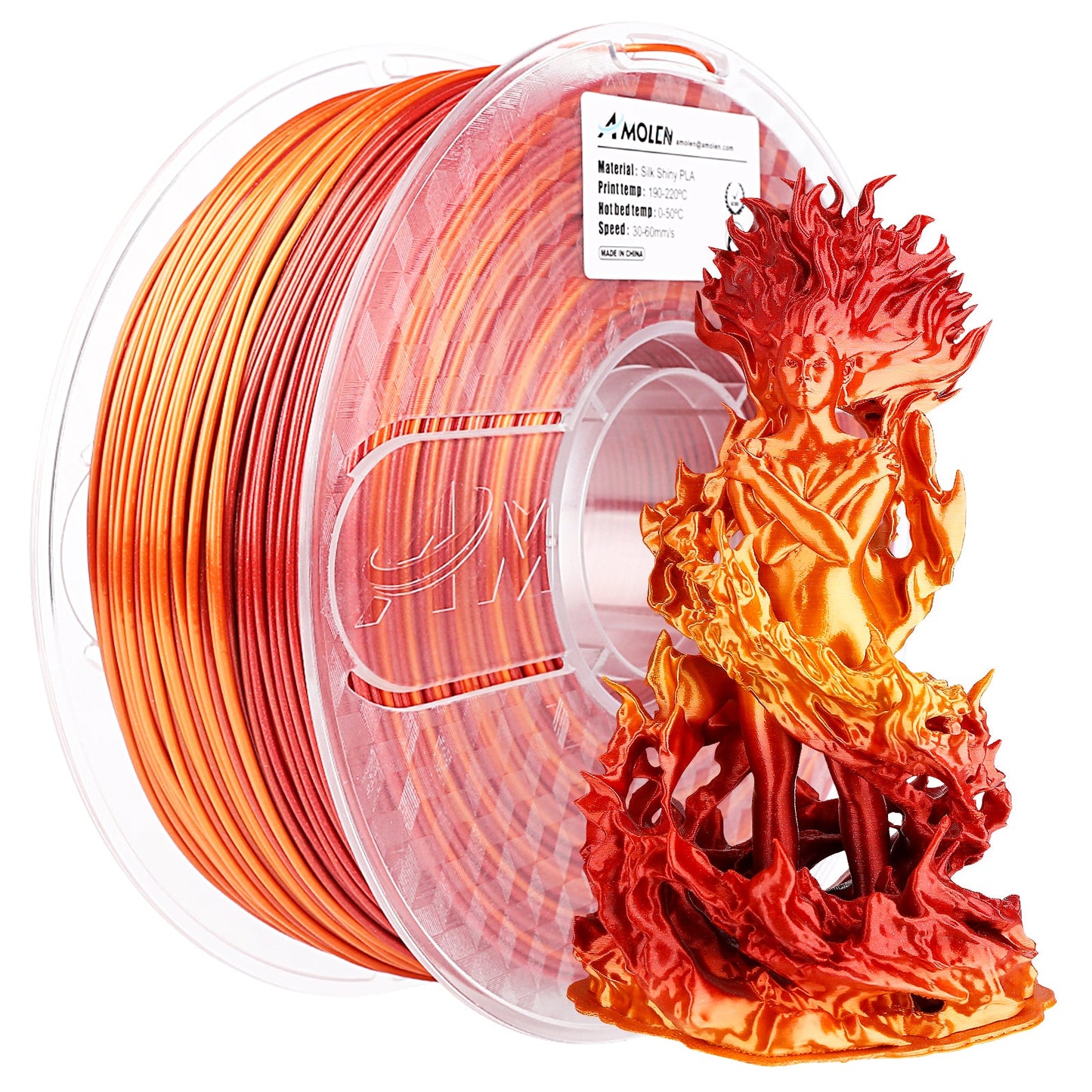 Amolen - PLA Silk Shiny Gradient 1.75mm, 1KG/2.2LB