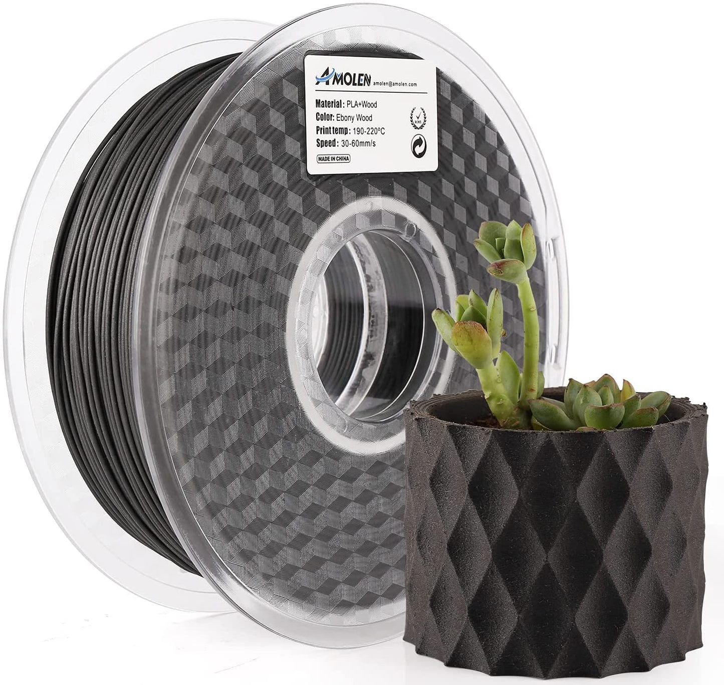 Amolen - PLA Wood 1.75mm, 1KG/2.2LB