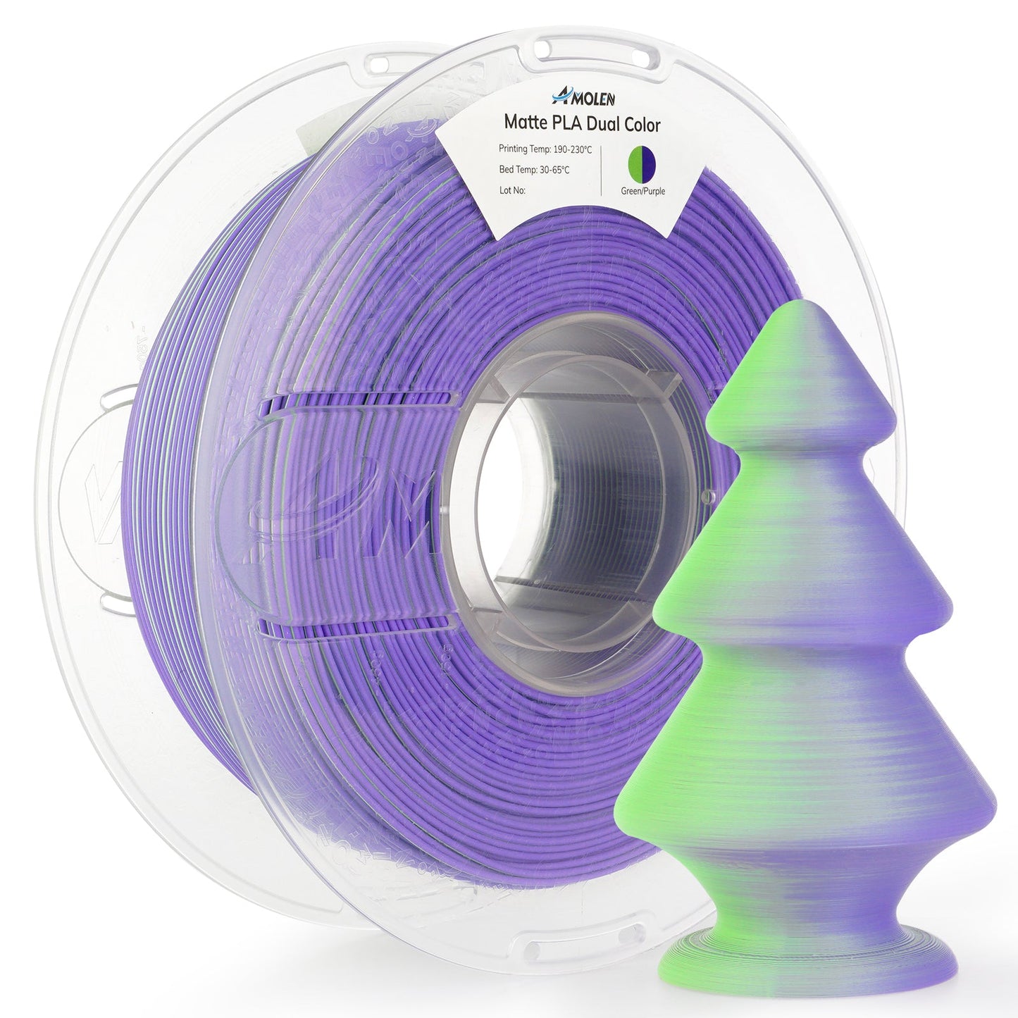 Amolen - PLA Matte Dual Filament 1.75mm, 1KG/2.2LB
