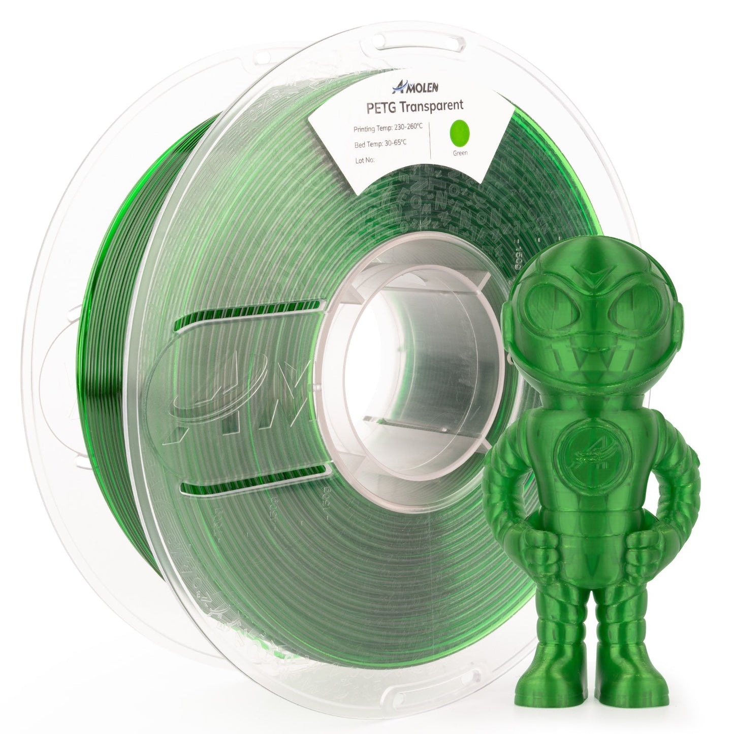 Amolen - PETG Transparent 1.75mm, 1KG/2.2LB