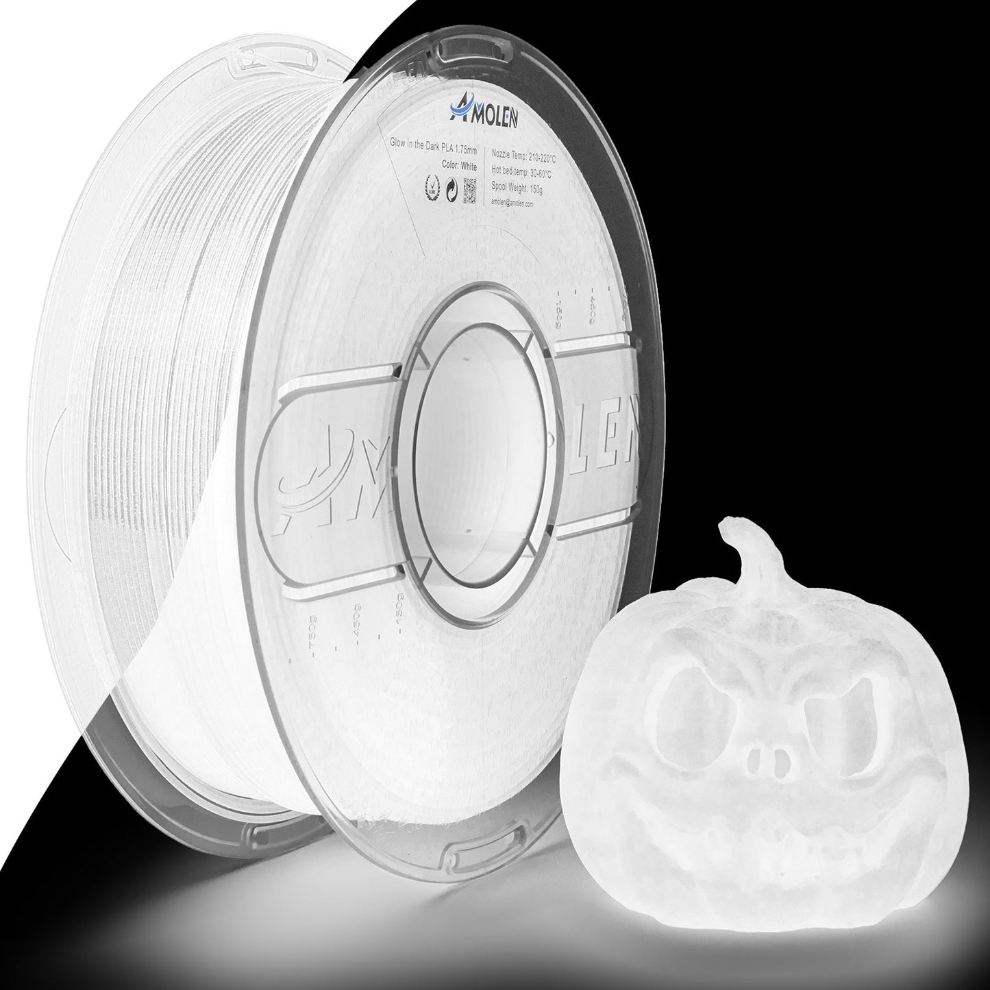 Amolen - PLA Glow-in-the-Dark 1.75mm, 1KG/2.2LB