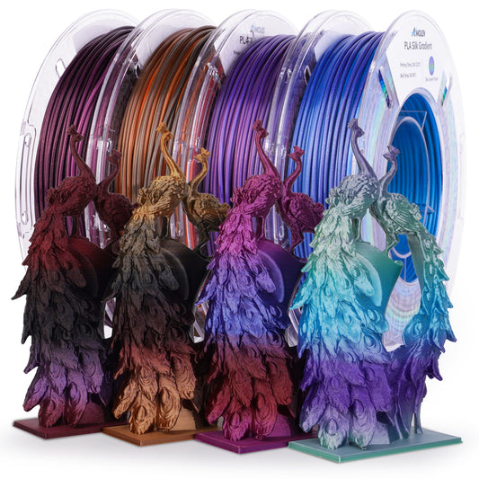 Amolen - PLA Silk Shiny Gradient Variety Pack (4x200g) - 1.75MM