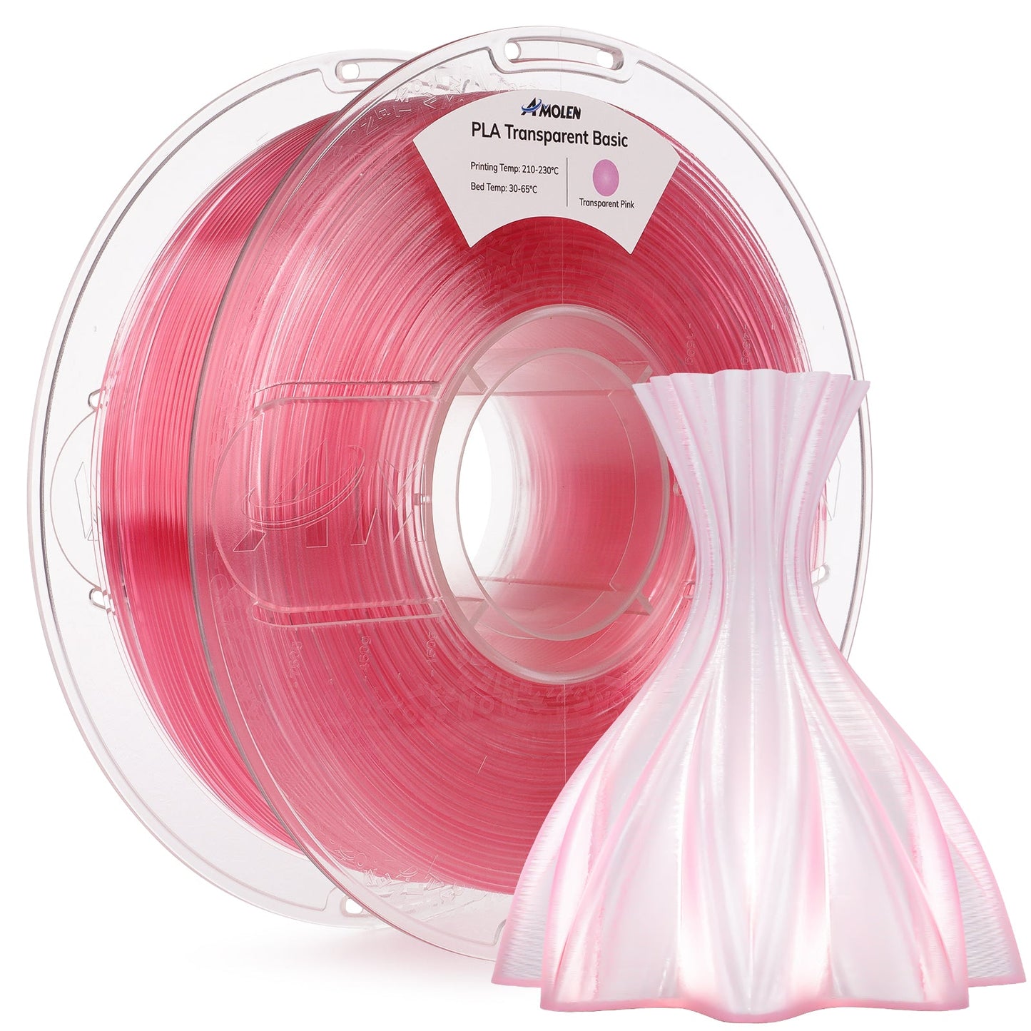 Amolen - PLA Crystal-Transparent 1.75mm, 1KG/2.2LB