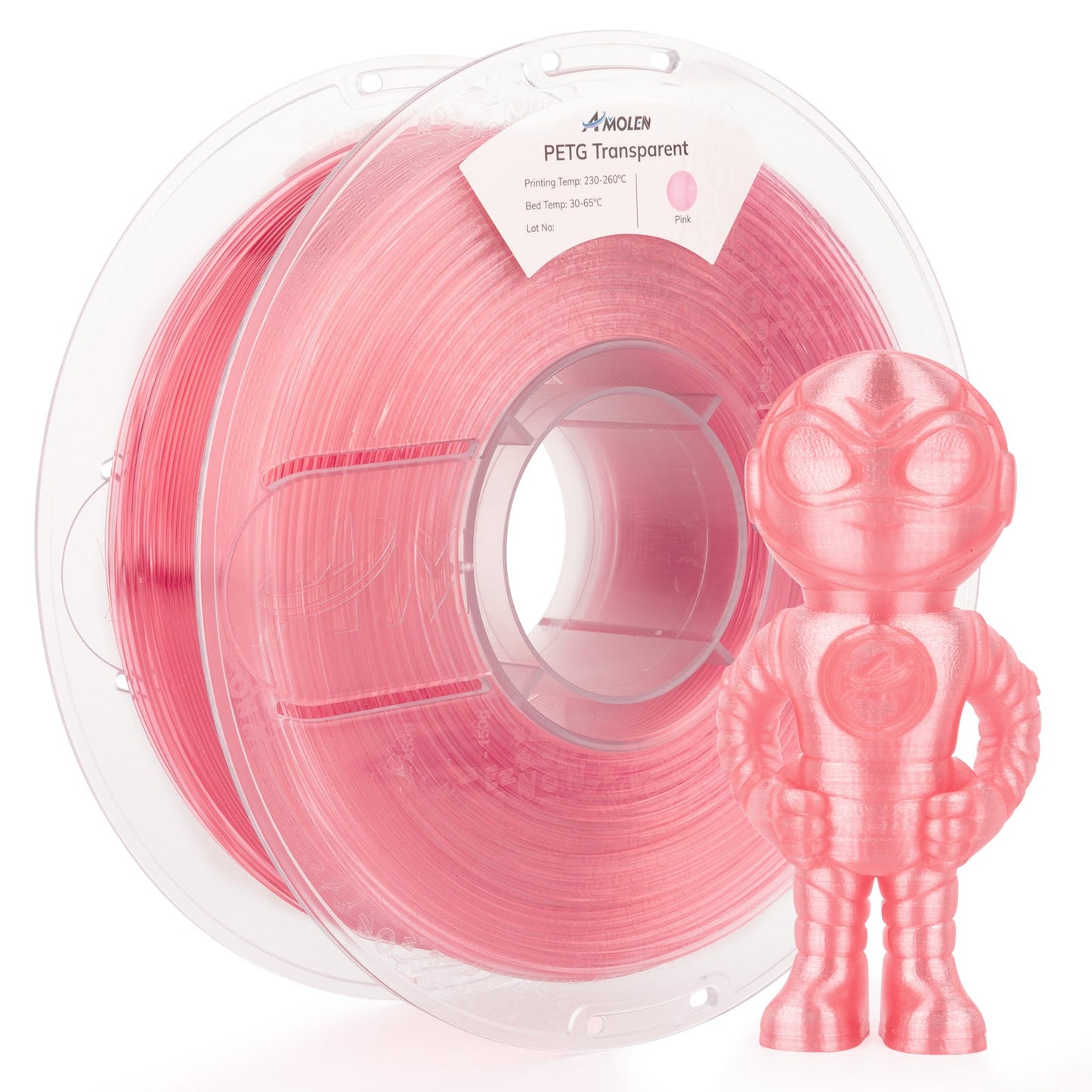 Amolen - PETG Transparent 1.75mm, 1KG/2.2LB