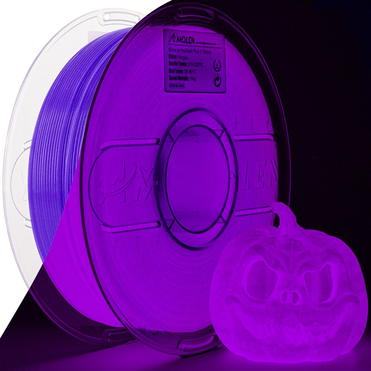 Amolen - PLA Glow-in-the-Dark 1.75mm, 1KG/2.2LB