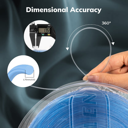 Amolen - PETG Transparent 1.75mm, 1KG/2.2LB