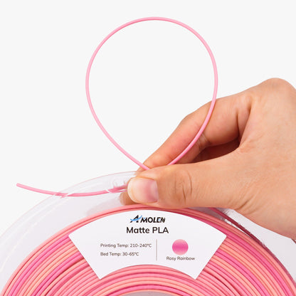 Amolen - PLA Matte Rainbow Filament 1.75mm, 1KG/2.2LB