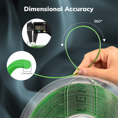 Amolen - PETG Transparent 1.75mm, 1KG/2.2LB