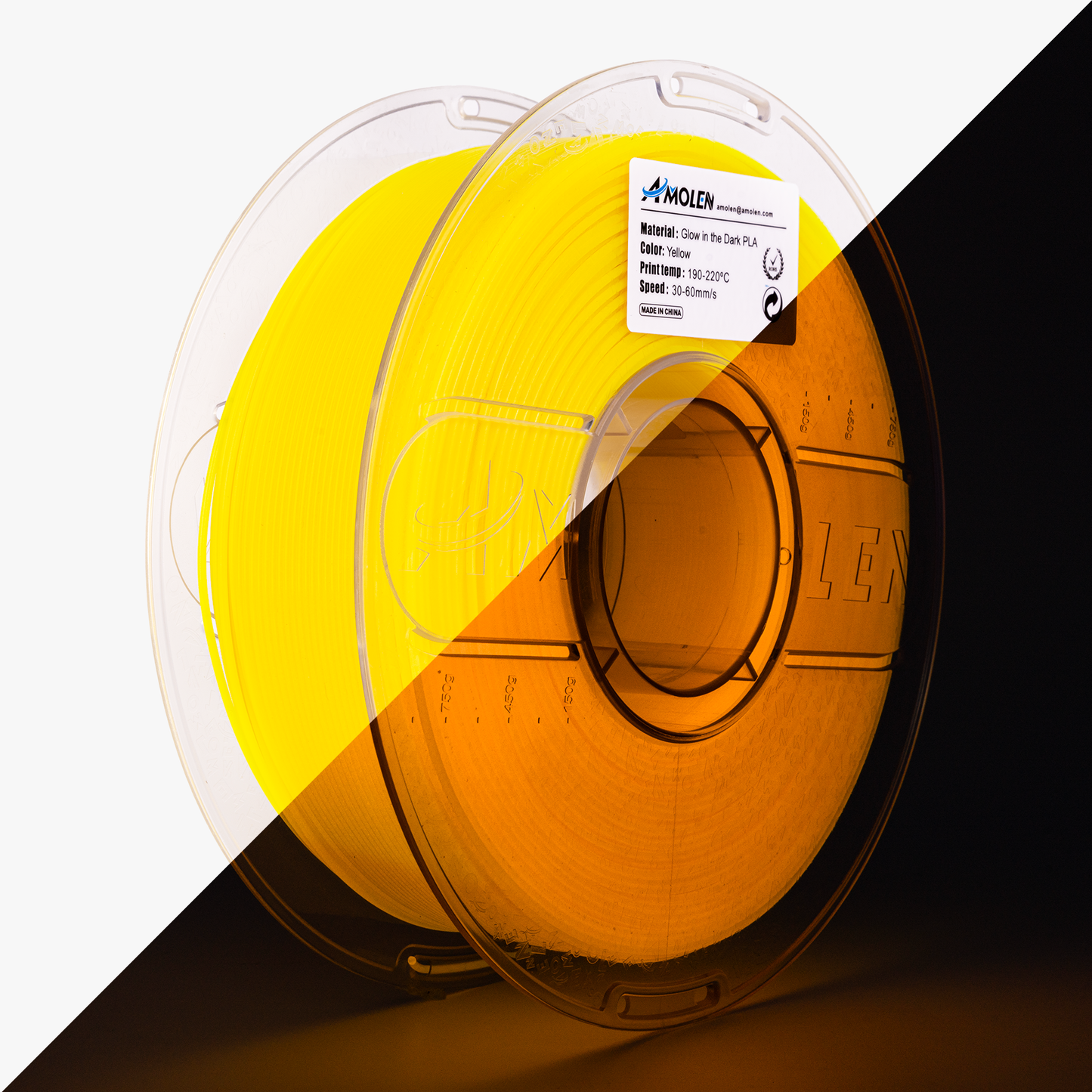 Amolen - PLA Glow-in-the-Dark 1.75mm, 1KG/2.2LB
