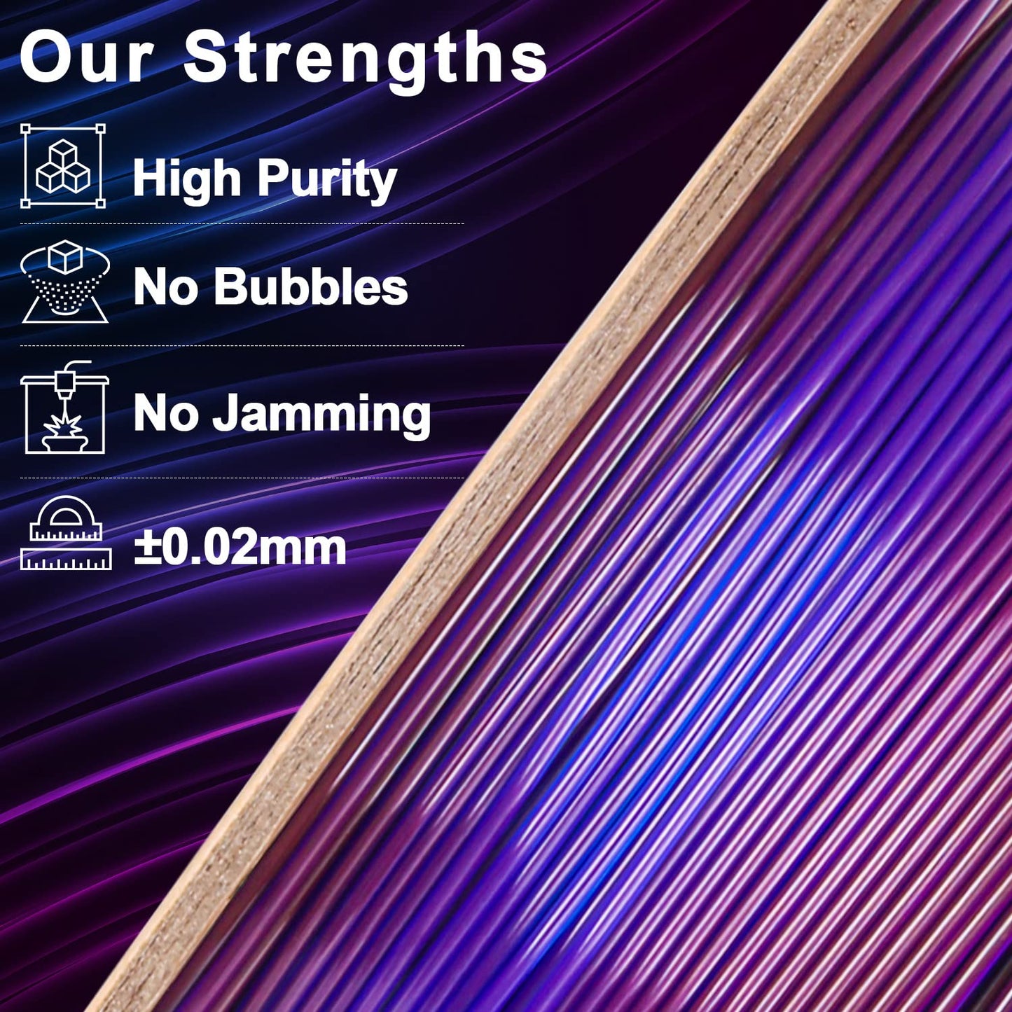Amolen - PLA Crystal-Transparent Gradient Variety Pack (4x200g)