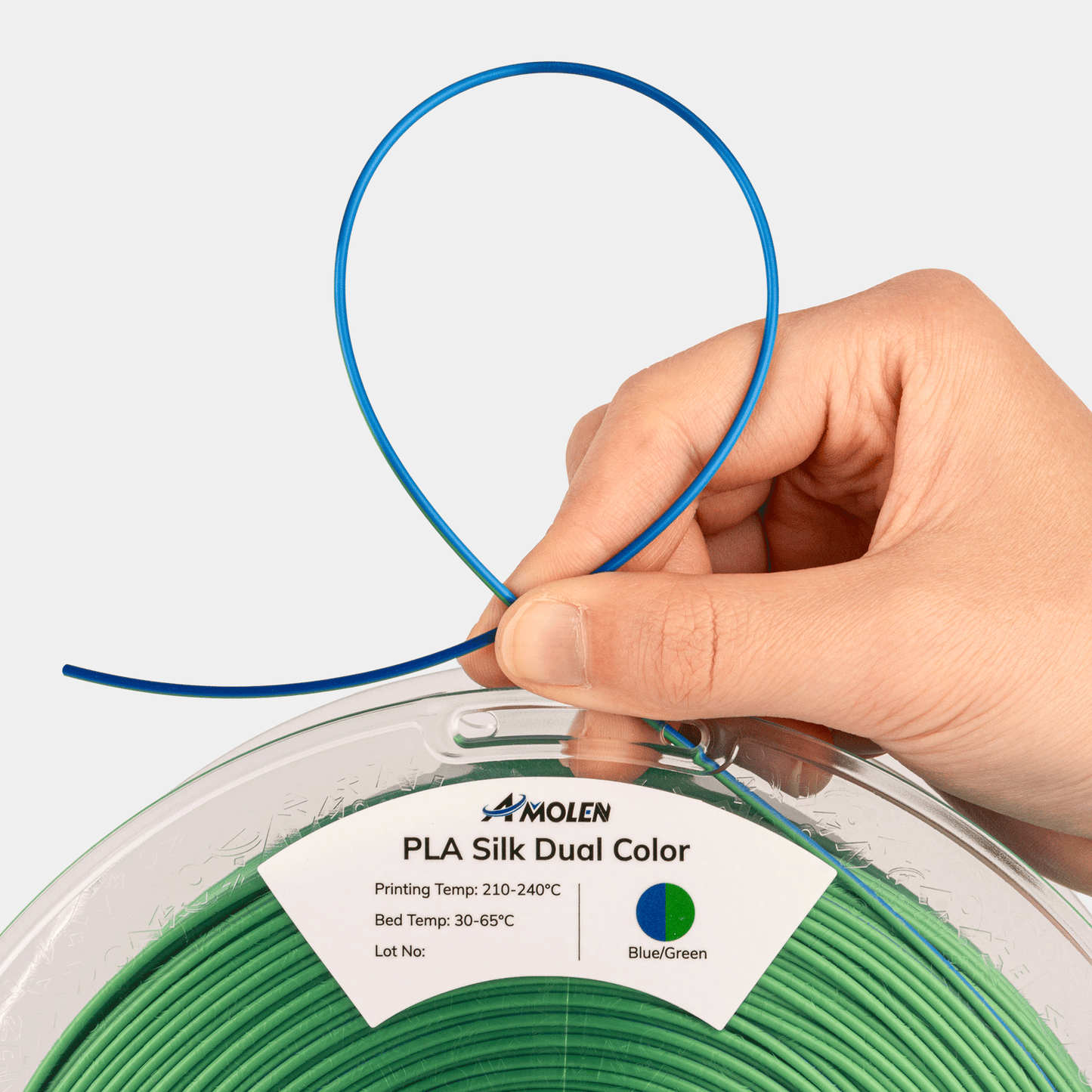 Amolen - PLA Silk Dual Color Filament 1.75mm, 1KG/2.2LB