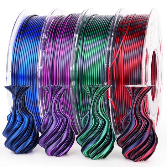 Amolen - PLA Silk Dual Color Variety Pack (4x200g) - 1.75MM