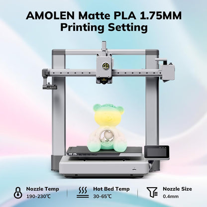 Amolen - PLA Matte Rainbow Filament 1.75mm, 1KG/2.2LB