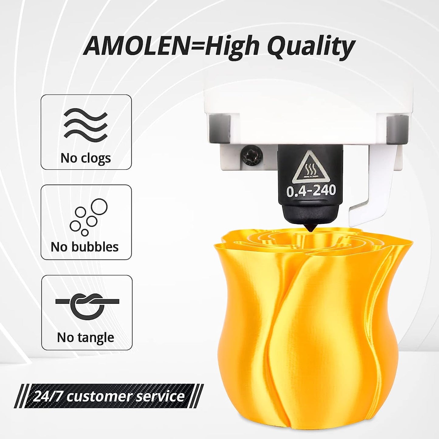 Amolen - PLA Silk Basic Variety Pack (4x200g) - 1.75MM