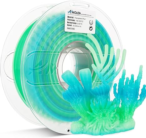 Amolen - PLA Crystal-Transparent 1.75mm, 1KG/2.2LB