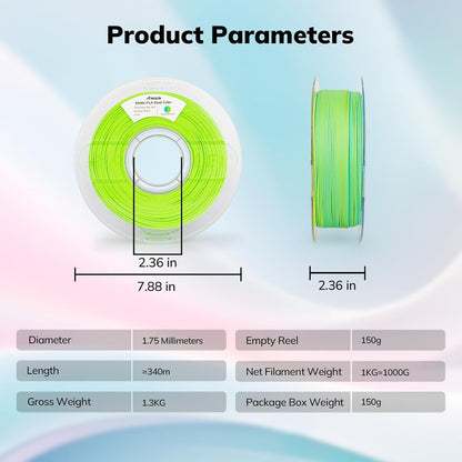 Amolen - PLA Matte Dual Filament 1.75mm, 1KG/2.2LB
