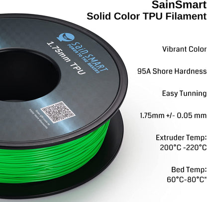 SainSmart - Flexible TPU Filament 1.75mm 95A Neon Green Cyberpunk - 800g