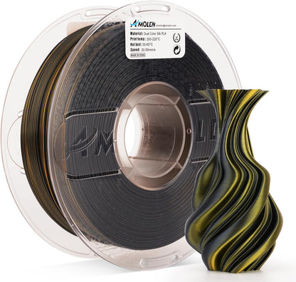 Amolen - PLA Silk Dual Color Filament 1.75mm, 1KG/2.2LB