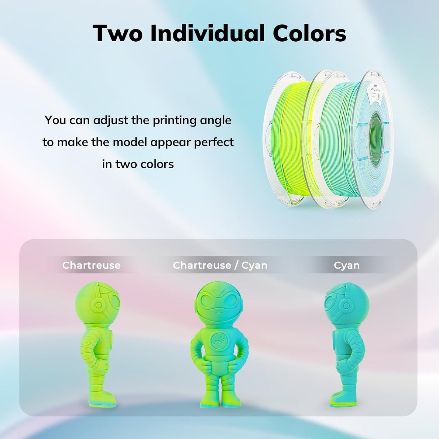 Amolen - PLA Matte Dual Filament 1.75mm, 1KG/2.2LB