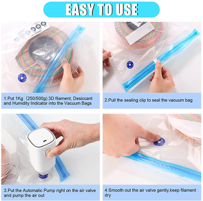 AMOLEN - 3D Printer Filament Vacuum Storage Kit | Moisture-Proof Protection